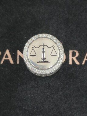 Pandora Zodiac Libra Bead Charm Bracelet Pendant S925 Silver with box